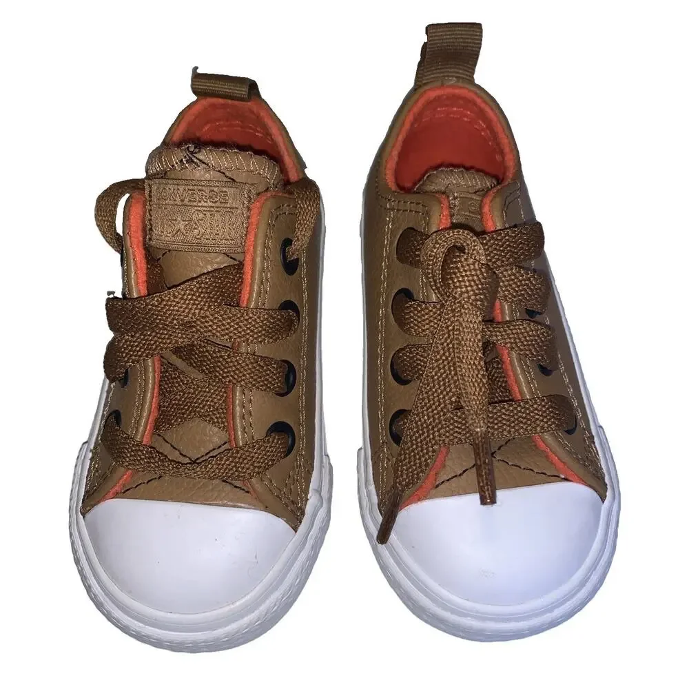 Converse Chuck Taylor All Star Toddler 5 Brown Puffer Stitch Sneakers
